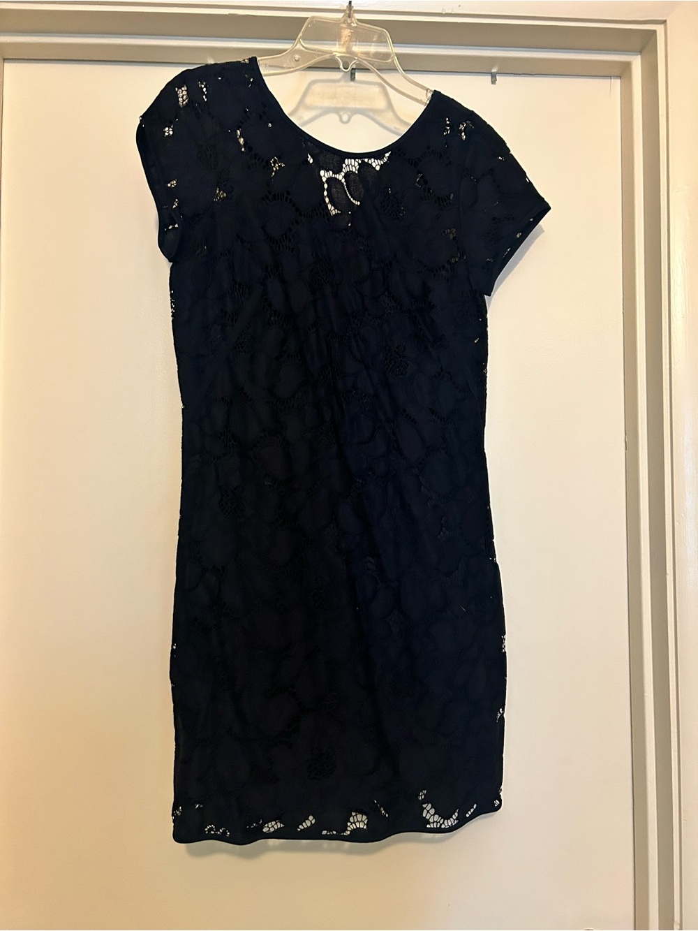 LOFT Navy Lace Mini Dress